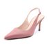 [KUHEE] Sling-back(7078-1) 7cm-High Heel Middle Heel Pastel Strap Basic Solid Handmade Shoes-Made in Korea